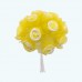 2.5" Diameter Stain Organza Flower 12X12 | Yellow